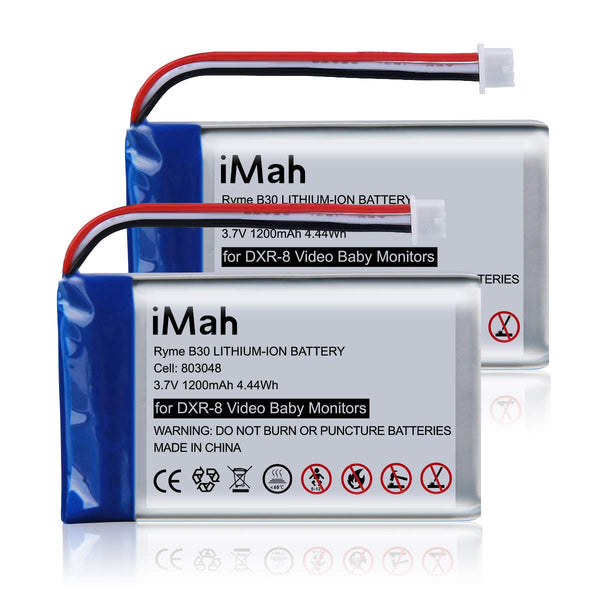 Replacement Battery for Infant Optics DXR-8 Baby Monitor, Sp 803048 3.7V 1200mAh Lithium-ion, Pack of 2