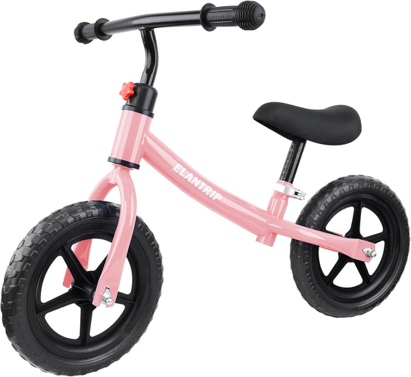 Elantrip Lightweight Black Balance Bike for 1-3 Year Old Boys, No Pedal Toddler Bike with Adjustable Seat