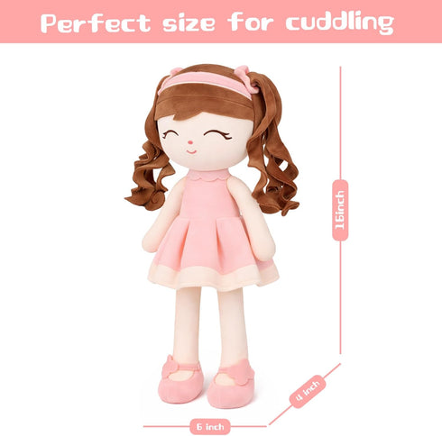 16inch, Soft Baby Doll Toys Baby Rag Doll for One Year Old Girl Birthday Gift,Princess Style Plush Toys for Toddler