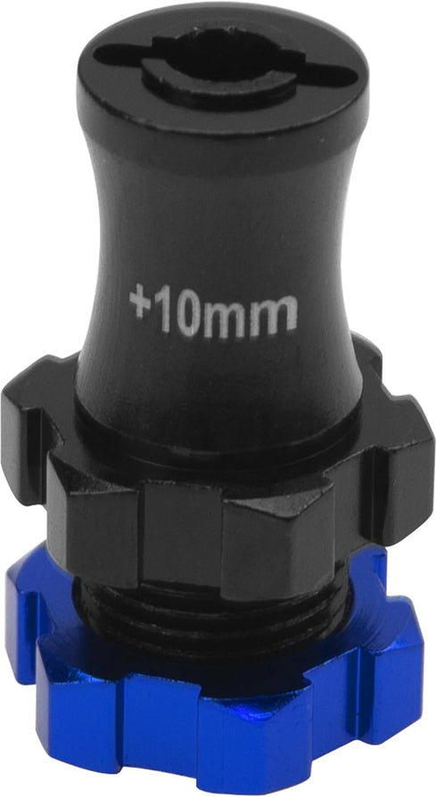 ShareGoo Metal +10mm Extended Wheel Hex Hub Adapter, Compatible with 1/10 Slash 2WD 4X4 RC Car (Blue)