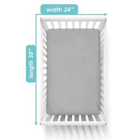 2 Pack 100% 38" 24" Pack American Baby Company Natural Cotton Fitted Mini Crib Sheets x - Soft & Breathable Small