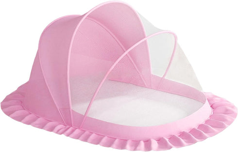 DimyFew Crib Netting Cover Baby Folding Net Cover Bedding Supplies Easy to Use Universal Mini Canopy Tent Net