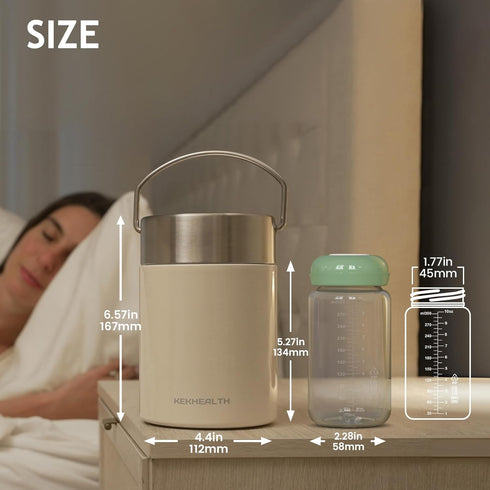 11oz 360 50F 14 Half-Day Cold-Chain Breastmilk Cooler, Double-Wall Vacuum Stainless Steel with Cooling, Keeps Milk