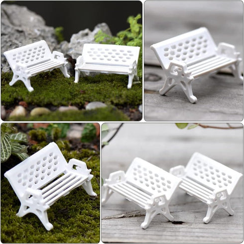 NUOBESTY 15Pcs Mini House Bench Model Doll Furniture Decor for Home