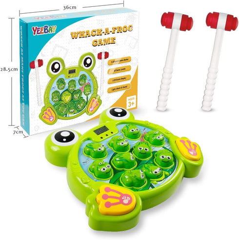 YEEBAY Whack A Frog Game with 2 Hammers, Toddler Learning Toy, Fun Birthday Gift for Kids Age 2+