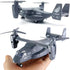1:400 Pullback Diecast Metal Military Transport Helicopter Plane - Scale Alloy Model Twin-Engine Rotor Aircraft Toy