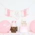 1/2 6 Birthday High Chair Banner, Half-Year Crown Hat, Months Party Decorations, Baby Photo Props with Pink Bow