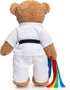 16 inches HollyHOME Karate Bear Stuffed Animal Teddy Bear in Karate Uniform Unique Toy Gifts for Kids and Karate Lovers