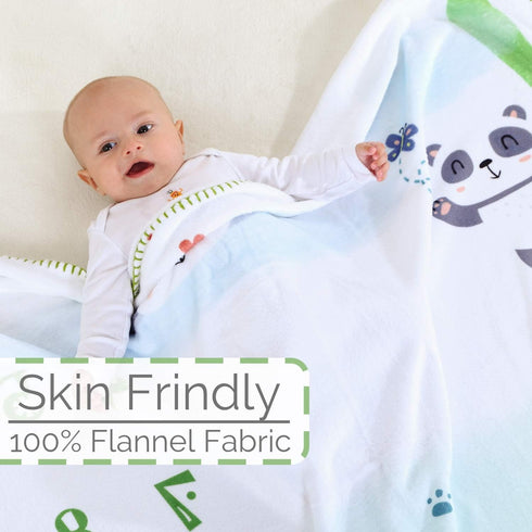 InnoBeta Baby Monthly Milestone Blanket, Flannel Plush Newborn Infant Photo Blanket, for Pictures Photography for Newborn Boys & Girls New Mom Gifts (Panda) by InnoBeta