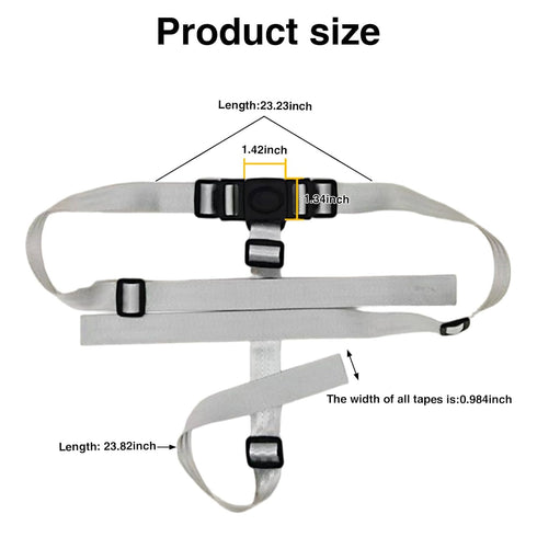 ELLENTAE 1PCS 3 Point Harness Seat Belt for Kids Adjustable Baby Safety Strap Compatible with IKEA Antilop High Chair