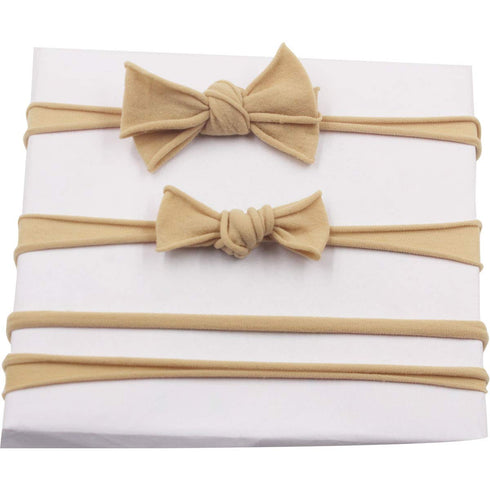 Qearl 60 Pack Soft Stretchy DIY Nylon Headbands, Hair Bands Bows DIY Accessory for Newborn Baby Girls
