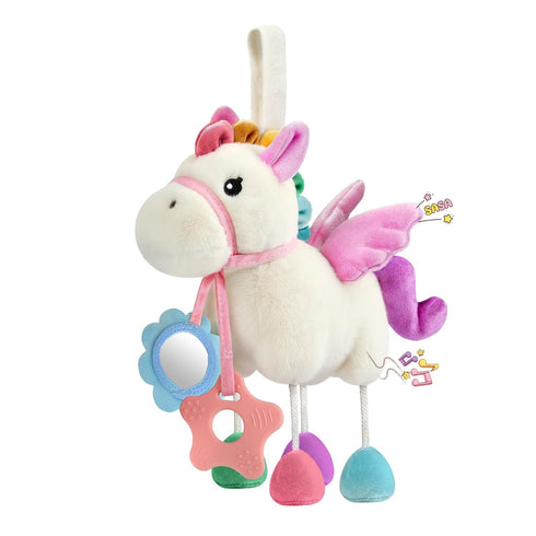 0 3 6 9 12 TYRY.HU Baby Stroller or Car Seat Toy,Soft Plush Stroller & Cot Hanging Toys, Rattle Sensory Developmental