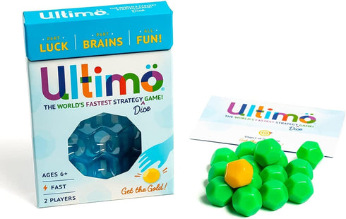 Mobi Ultimo Kids Dice Game - 1 Minute Strategy Game for Family Game Night, Ages 8+, 2 Players, 15 Dice