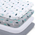 Mini Crib Sheets Set - 4 Pack, Portable Crib Sheets (38" X