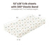 2 Pack, 52"x28" Konssy Muslin Crib Sheets for Boys, Soft Cotton Neutral Baby Sheets for Standard Crib Mattress (Dino