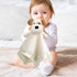 Soft Dog Security Blanket Lovey with Satin Backing for Toddler Infant Newborn Boys & Girls, Unisex Puppy Snuggle Toy,