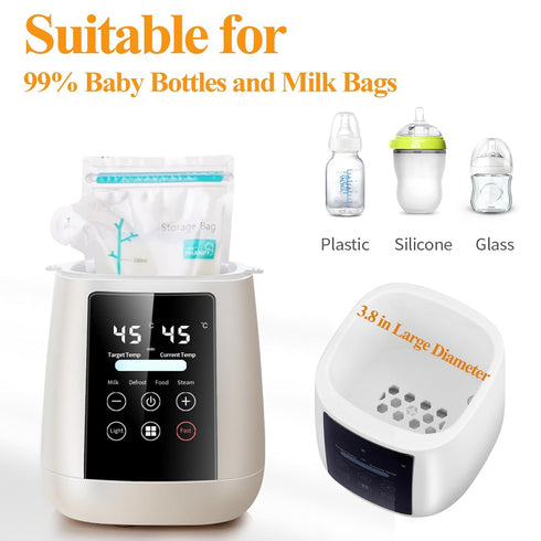 48H Baby Bottle Warmer All Bottles, Water Bath Milk Warmer Thermostat Food Heater Breastmilk Thaw Formula Water Warming