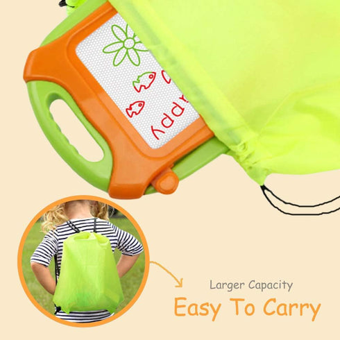 Magnetic Drawing Board for Toddlers, Travel Size Erasable Sketch Toy with Carry Bag, Magnet Pen & Three Stampers