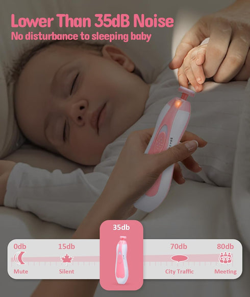 Trimmer Baby Healthcare and Grooming Kit, Electric Safety Nail Baby Nursery Kit, Newborn Care Kits with Hair Brush Comb