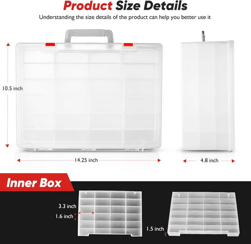 Toy Organizer with 72 Compartments, Storage Box Compatible with Hot Wheels, Matchbox Cars, Mini Toys, Dolls, Display