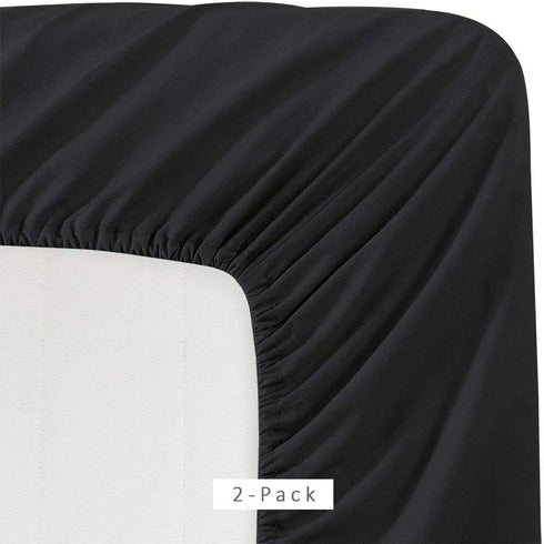 2 Pack 100% 28" 52" 8" Crescent Micro Fiber Super Soft and Comfy Fitted Crib Sheets for Standard Crib and Toddler
