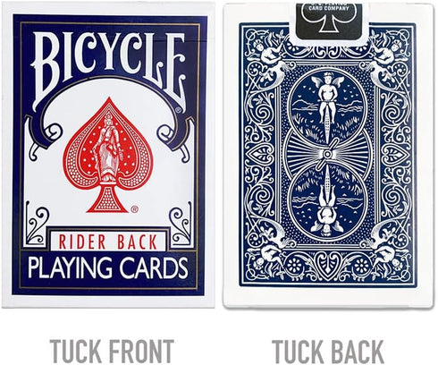 Bicycle Rider Back Playing Cards - Standard Index, Premium Poker Cards, Red & Blue, 2 Count