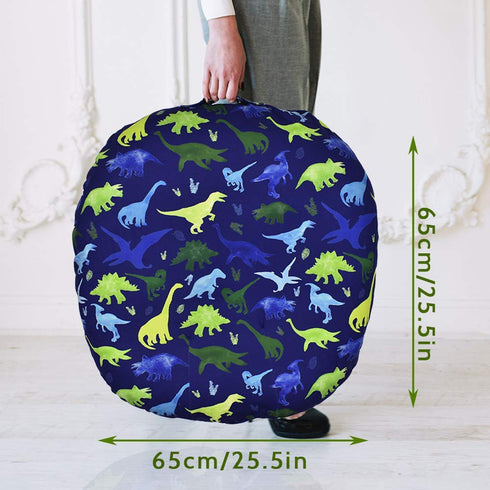 Dinosaur Lounger Cover, Blue, Breathable & Reusable Slipcover for Newborn, Snugly Fit Baby Infant