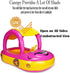 Summer Baby Pool Float with Canopy Steering Wheel Sunshade Swim Ring Car Inflatable Toys Infants Float Seat Boat
