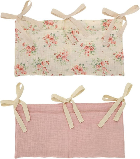 Eforcase Baby Crib Organizer Cot Caddy Bed Storage Bag Hanging Pockets Diaper Nursery Organizer Bed Hanging Organizer