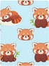 CZXW 52" 28" Red Panda Cartoon Crib Sheets Fitted x Natural Cotton Soft & Breathable for Baby Crib Mattress