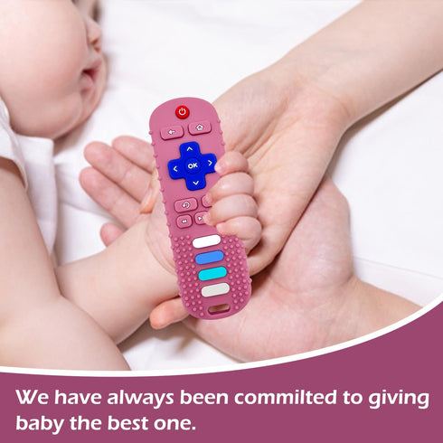 Cute Remote Control Shape Baby Teething Toys - Silicone Teethers for Boys and Girls, Chew Toys for Early Education