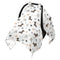 DOMIKING White Dachshund Dog Pattern Baby Car Seat Cover Breathable Infant Car Seat