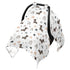 DOMIKING White Dachshund Dog Pattern Baby Car Seat Cover Breathable Infant Car Seat