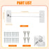 4Pcs Window Safety Lock, Self Adhesive Childproof Security Lock with Screws and Key for Home Windows