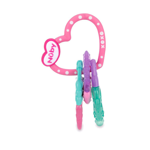 Nuby IcyBite Popsicle, Donut and Ice Cream Teether Ring, 3+ Months