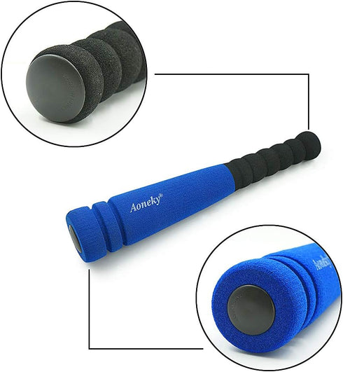 Aoneky Mini Foam Tball Set for Toddlers, Carry Bag Included, Best Baseball T Ball Toys for Kids Age 1 (Blue)