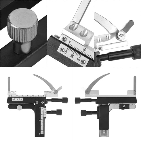 Microscope Attachable Mechanical Stage XY Moveable Stage Caliper with Scale for Microscope GBD