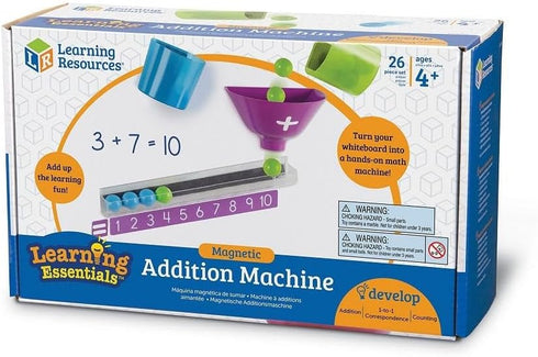 26 4+ Learning Resources Magnetic Addition Machine, Math Games, Classroom Supplies, Homeschool Supplies, Pieces, Ages
