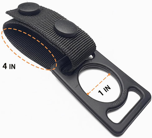 horuce 2 Pack 2 Stroller Hooks with Silicone Bottle Holders - Heavy Duty Aluminum Carabiner Clips & Universal Silicone