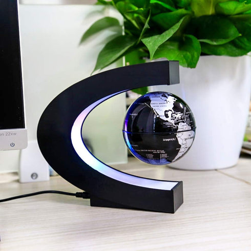 MOKOQI Magnetic Levitating Globe with LED Light - Cool Tech Gift for Men, Boys, and Girls