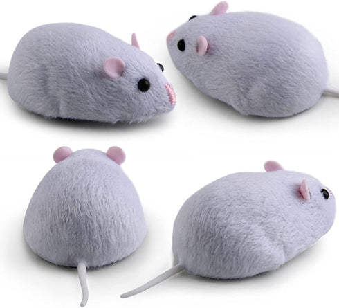 Tipmant Mini RC Mice - IR Remote Control Rat Mouse Animal Prank Joke Toys for Cat Dog Kids, White