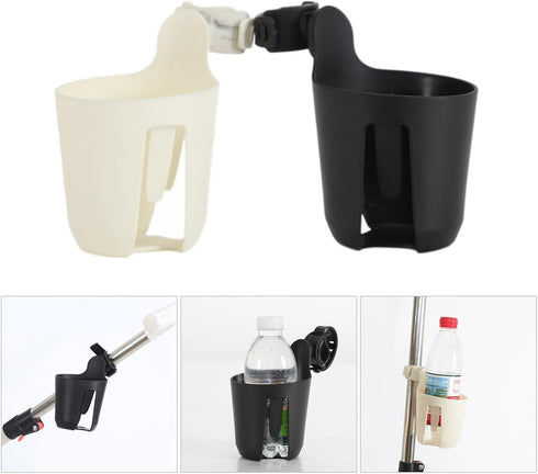 WAGHAVEN 360 Universal-Strollers Cup Holder, Strollers Storage Rack, Degrees Rotation Drink Holder for Bike, Pushchair