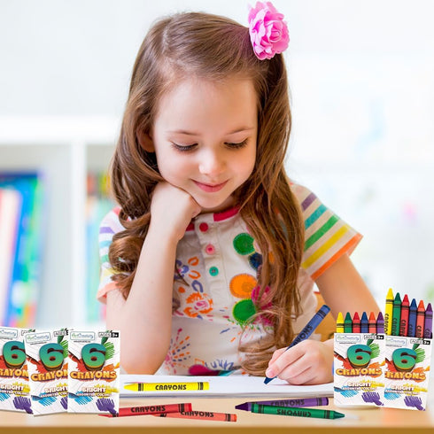 Packs, 25 Sets 6 Packs 150 Packs ArtCreativity Bulk Crayon of Total Crayons Bulk Non-Toxic Individual for Kids