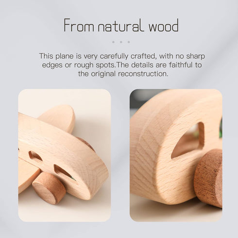 ibwaae Wooden Airplane Toys, Air Transport Vehicles Play Set, STEM Learning Gift Montessori Toy for Toddlers