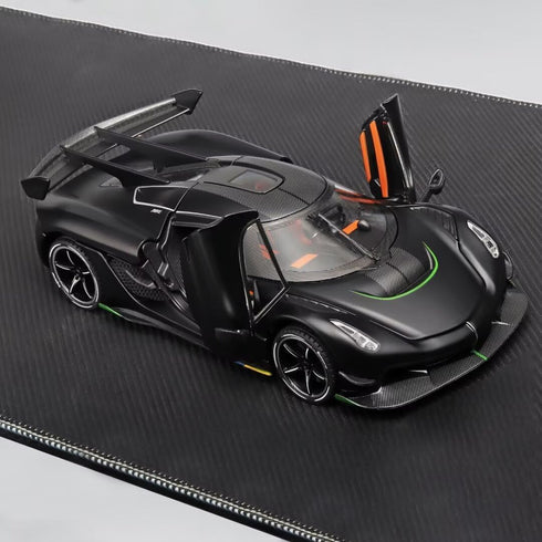Jesko Metal Die Cast Toy Cars for Boys 1/24, Pull Back Jesko Model Car with Light and Sound, Gifts for Ages 3+