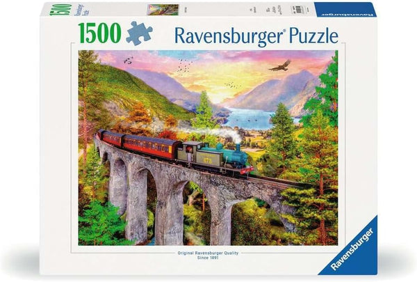 Ravensburger Puzzle 12000795 - Zugfahrt im Herbst - 1500 Teile Puzzle für Erwachsene, Yellow