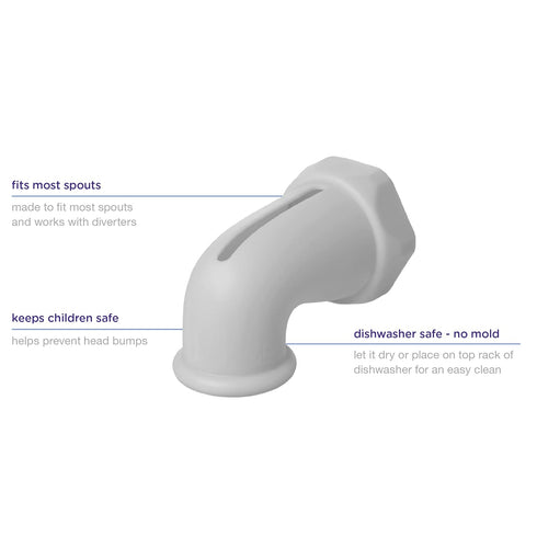 Ubbi Baby Bathtub Spout Guard Cover, Faucet Safety Cover for Toddler, Gray