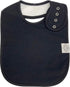 Isabeli Toddler Organic Cotton Bibs, Unisex 4-pack Large for Feeding, Drooling, Adjustable (Black)
