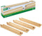 BRIO World 33341-4 Piece Long Straight Wooden Train Tracks | Expandable &