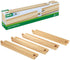 BRIO World 33341-4 Piece Long Straight Wooden Train Tracks | Expandable &